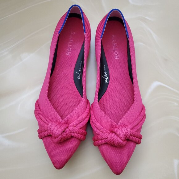 Elegant Pink Women's Flats - Picture 3 of 15